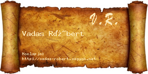 Vadas Róbert névjegykártya