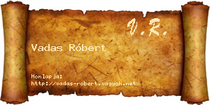 Vadas Róbert névjegykártya