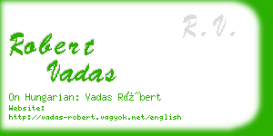 robert vadas business card